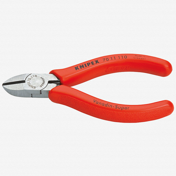 Knipex 70-11-110 4.3" Diagonal Cutters w/ Spring - Plastic Grip - KC Tool