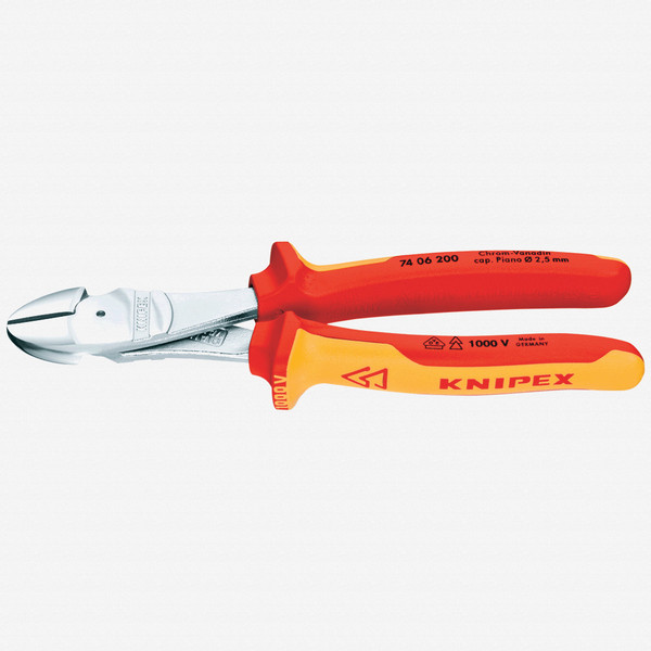 Knipex 74-06-160 6.3" High Leverage Diagonal Cutters - Insulated Chrome - KC Tool