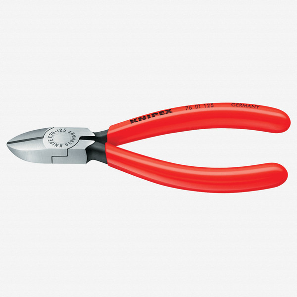 Knipex 76-01-125 5" Diagonal Cutters for electromechanics - Plastic Grip - KC Tool