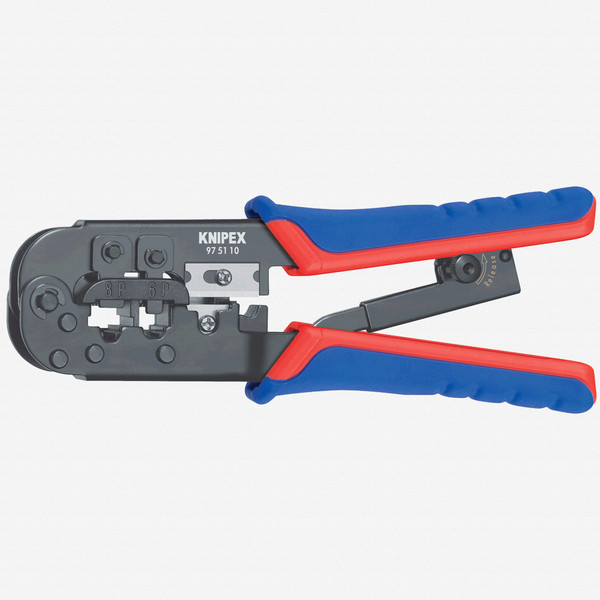 Knipex Crimping Pliers for RJ45 Western Plugs, MultiGrip | Knipex