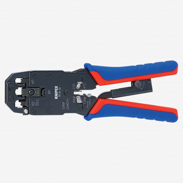 Knipex Crimping Pliers for RJ45 Western Plugs, MultiGrip | Knipex