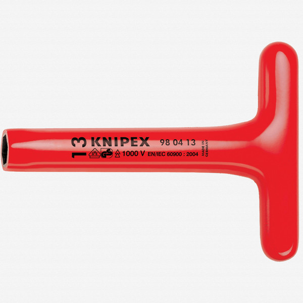Knipex 98-04-19 Insulated T-handle Nut Driver 19 mm - KC Tool