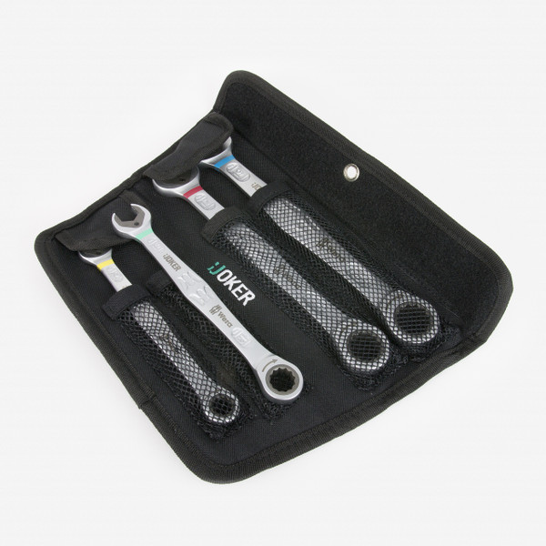 Wera 073290 Joker Combination Wrench Set - 4 Piece Metric (Retail Pack) - KC Tool