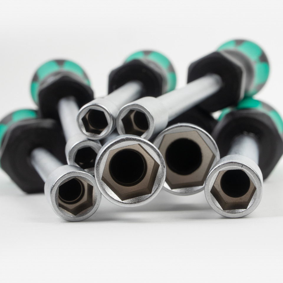 Wera 029510 Kraftform Plus Hollow Shaft Nut Driver Set, Metric