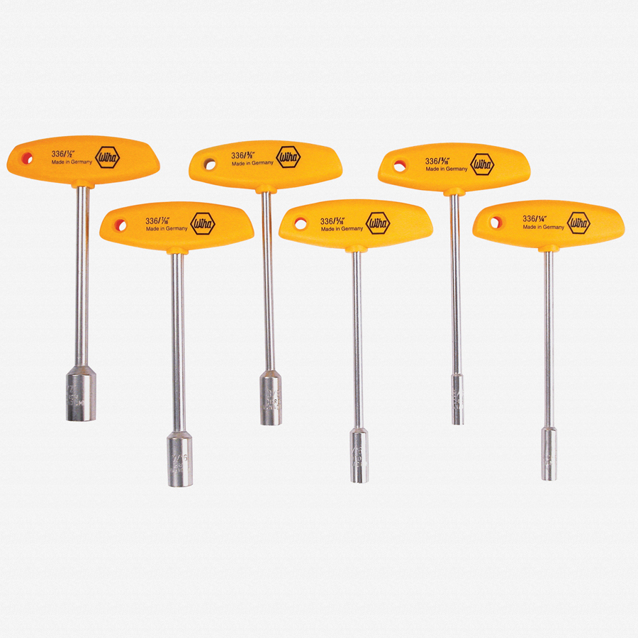 Wiha 33690 THandle Nut Driver Inch 6 Pc Set