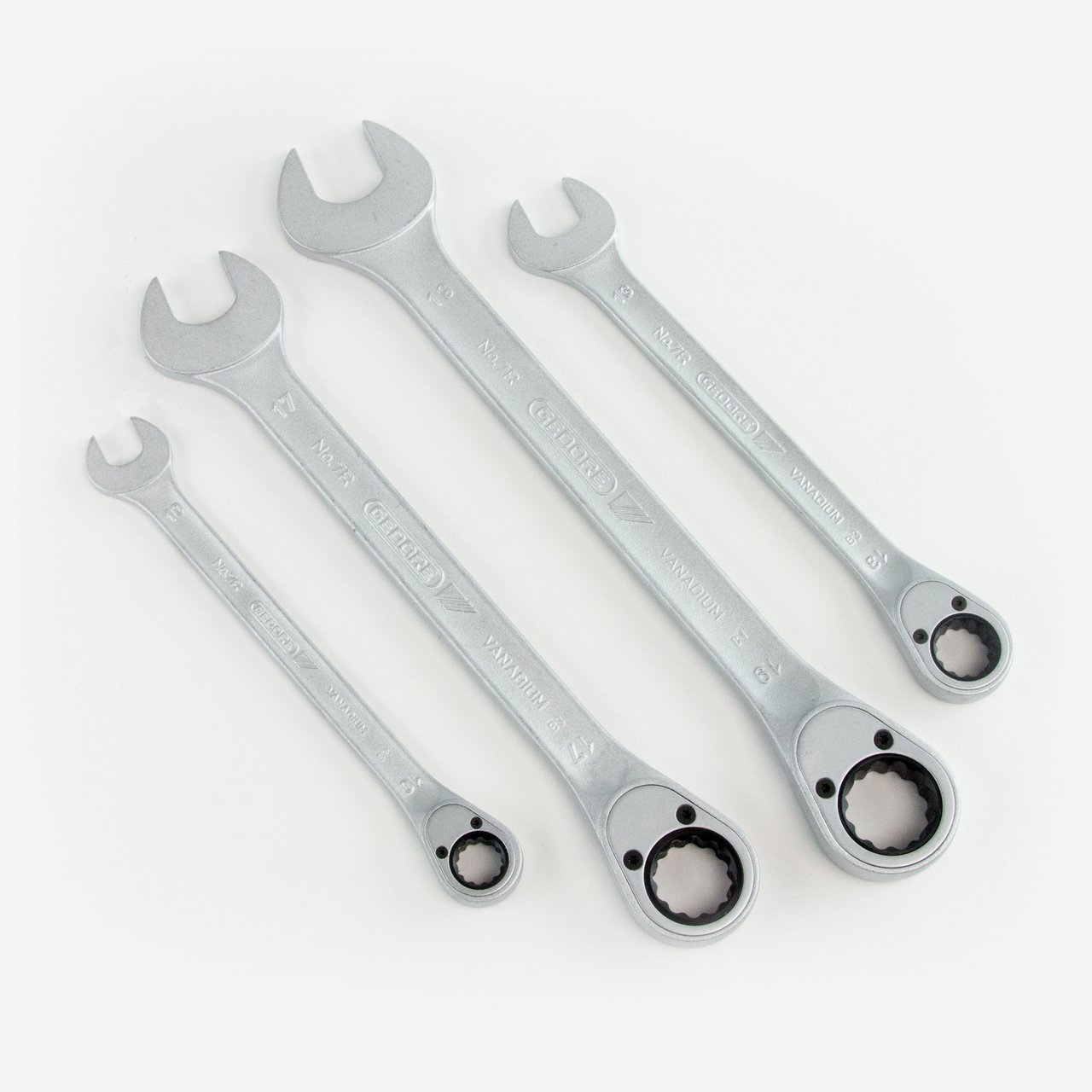 Gedore 2303949 S 7 R04 4 Piece Combination Ratchet Spanner Set Metric
