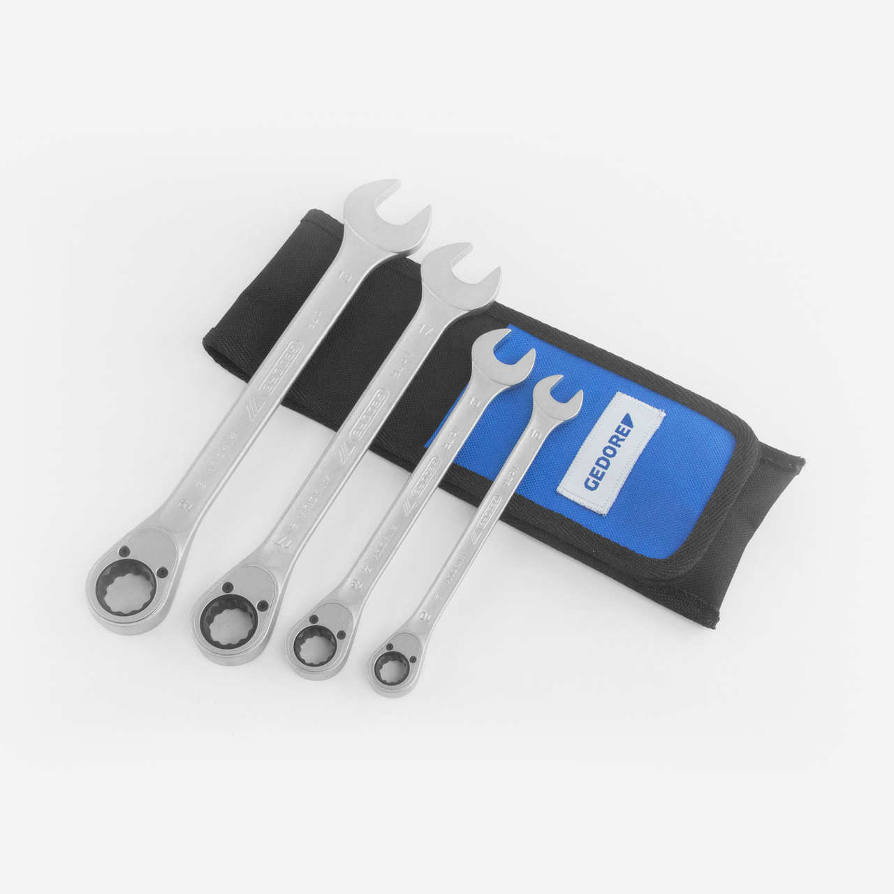 Gedore 2303949 S 7 R04 4 Piece Combination Ratchet Spanner Set Metric