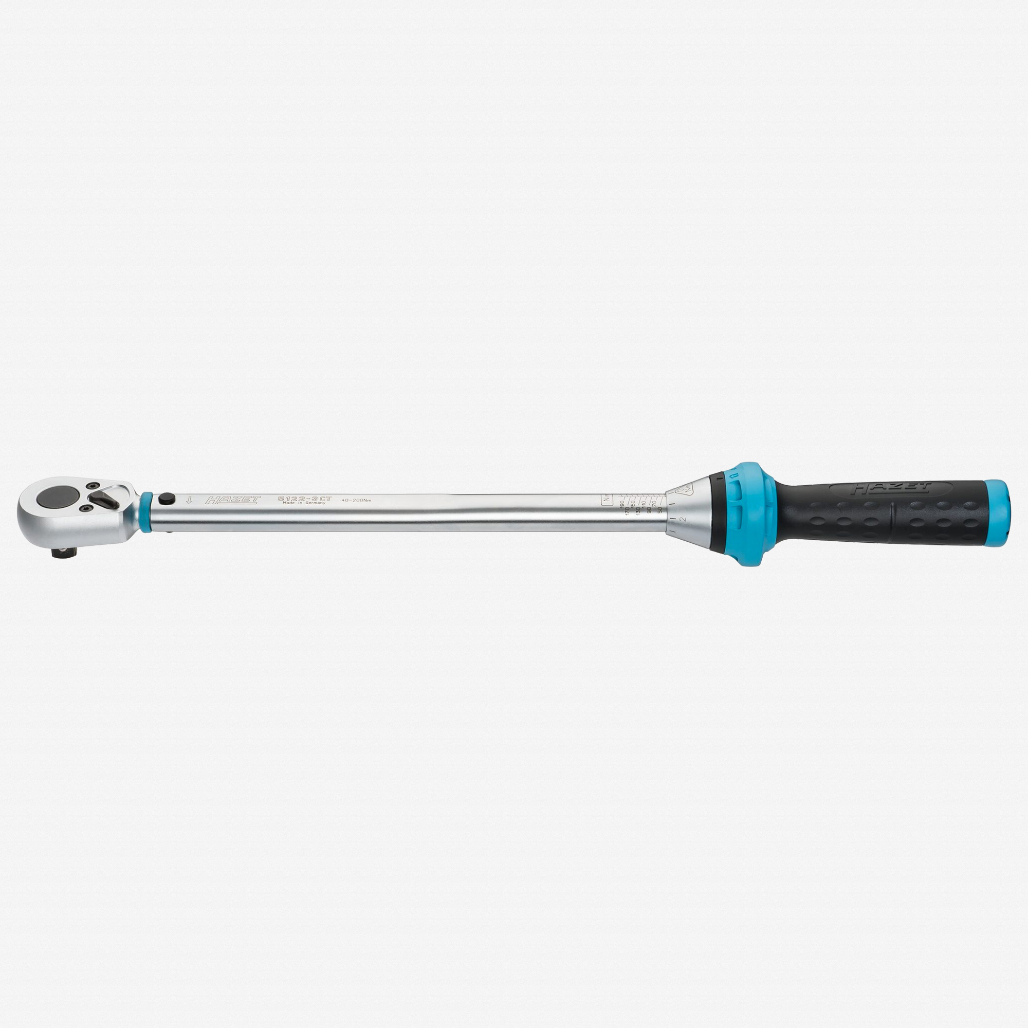 Hazet 5122-3CT Torque wrench with reversible ratchet 1/2" 40-200 Nm - KC Tool
