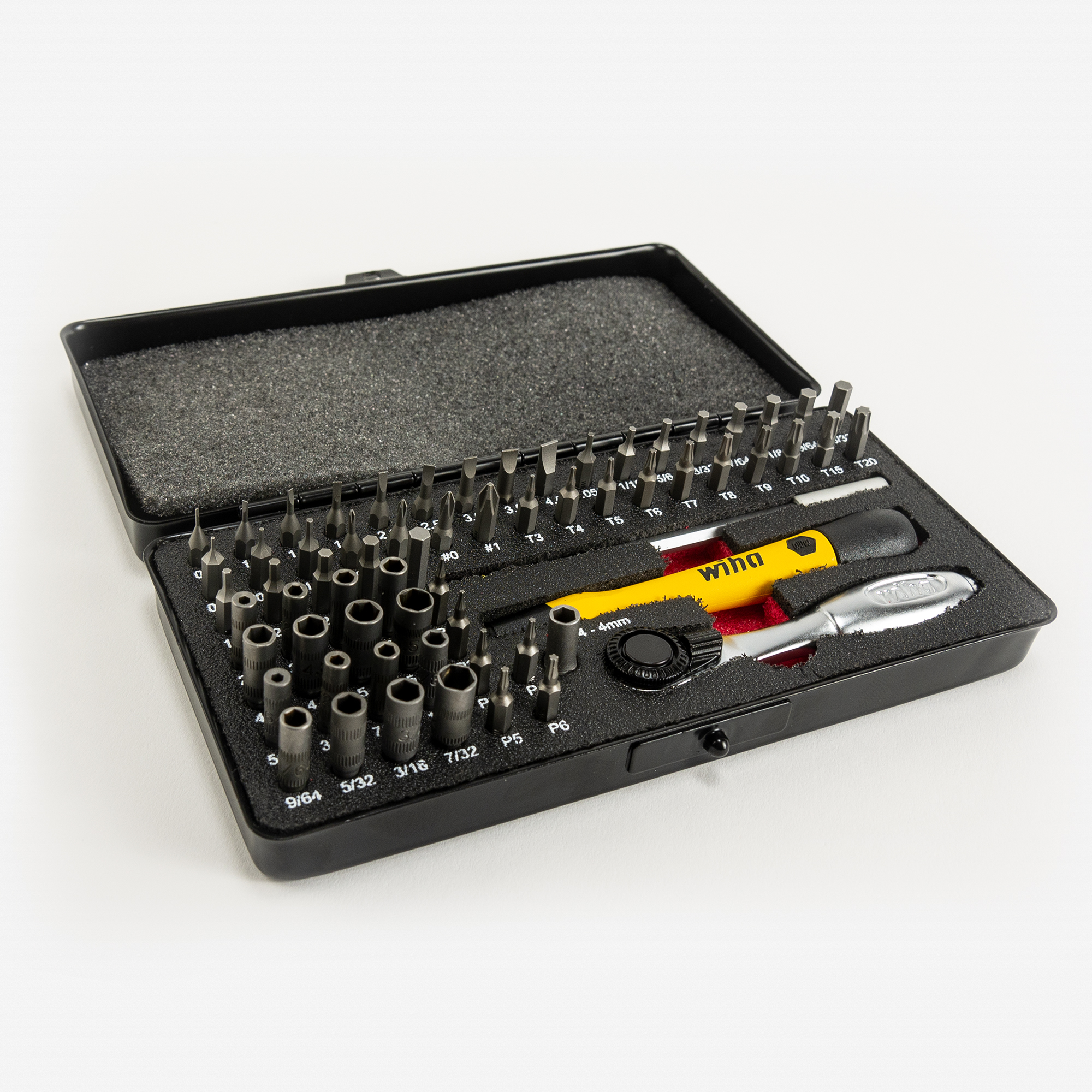 Wiha 75965 MicroBit Ratchet Set, 65 Pieces KC Tool