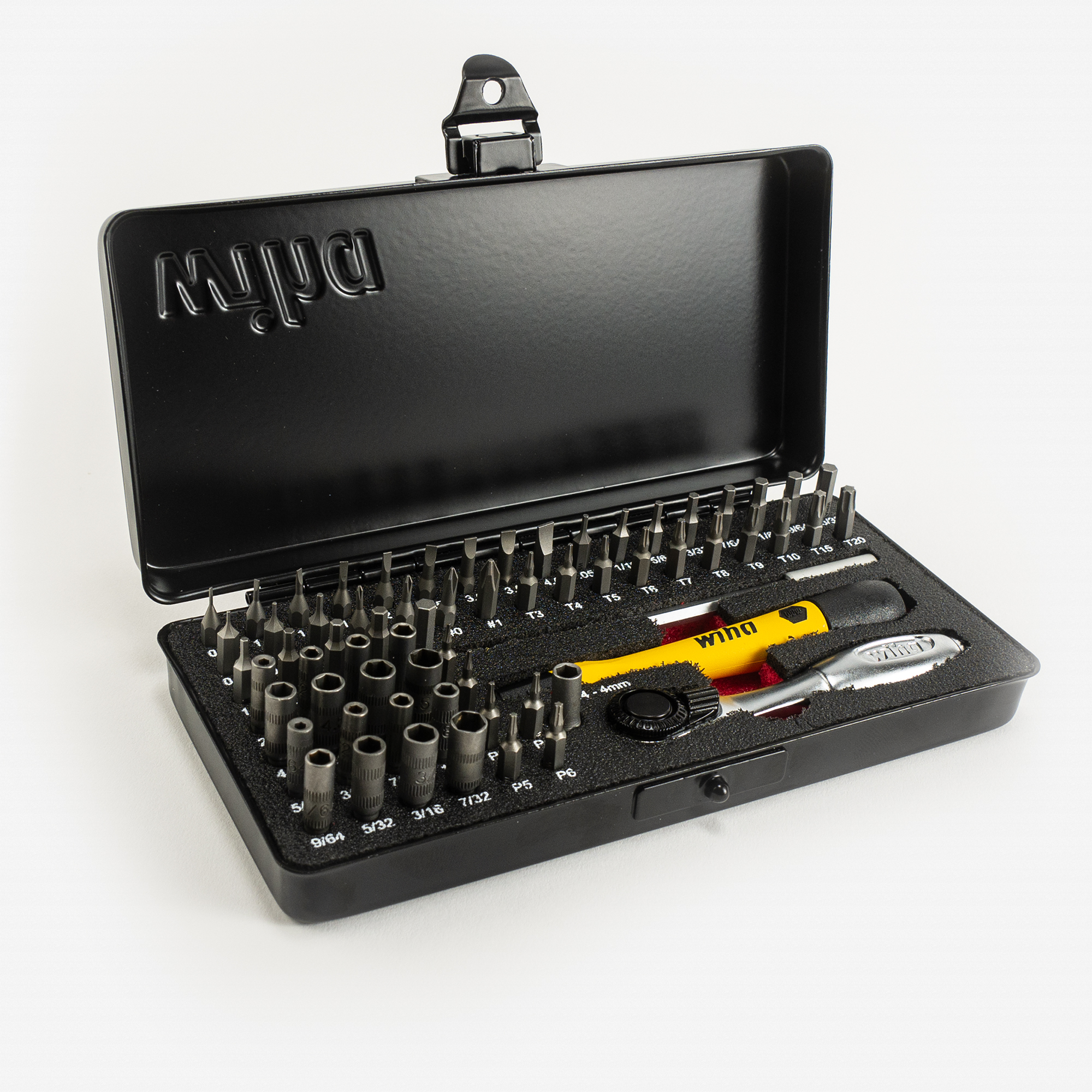 Wiha 75965 MicroBit Ratchet Set, 65 Pieces KC Tool