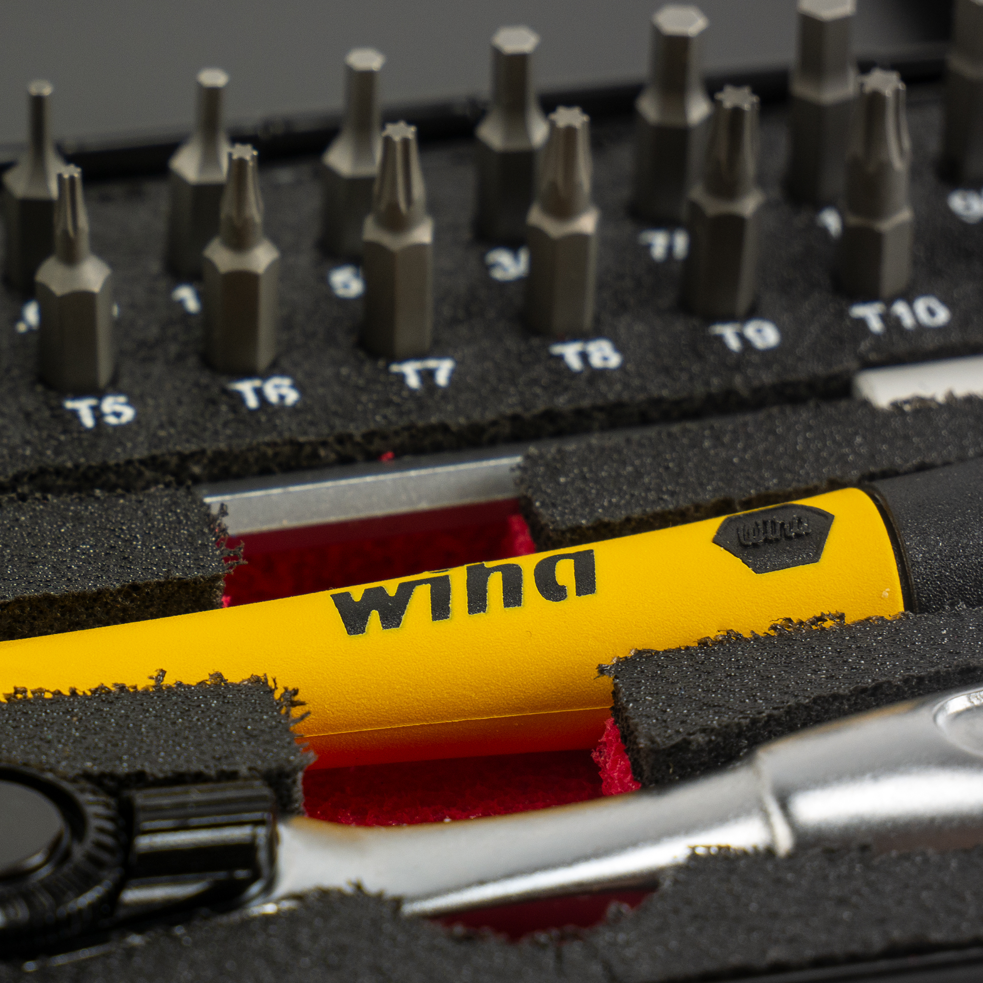 Wiha 75965 MicroBit Ratchet Set, 65 Pieces KC Tool