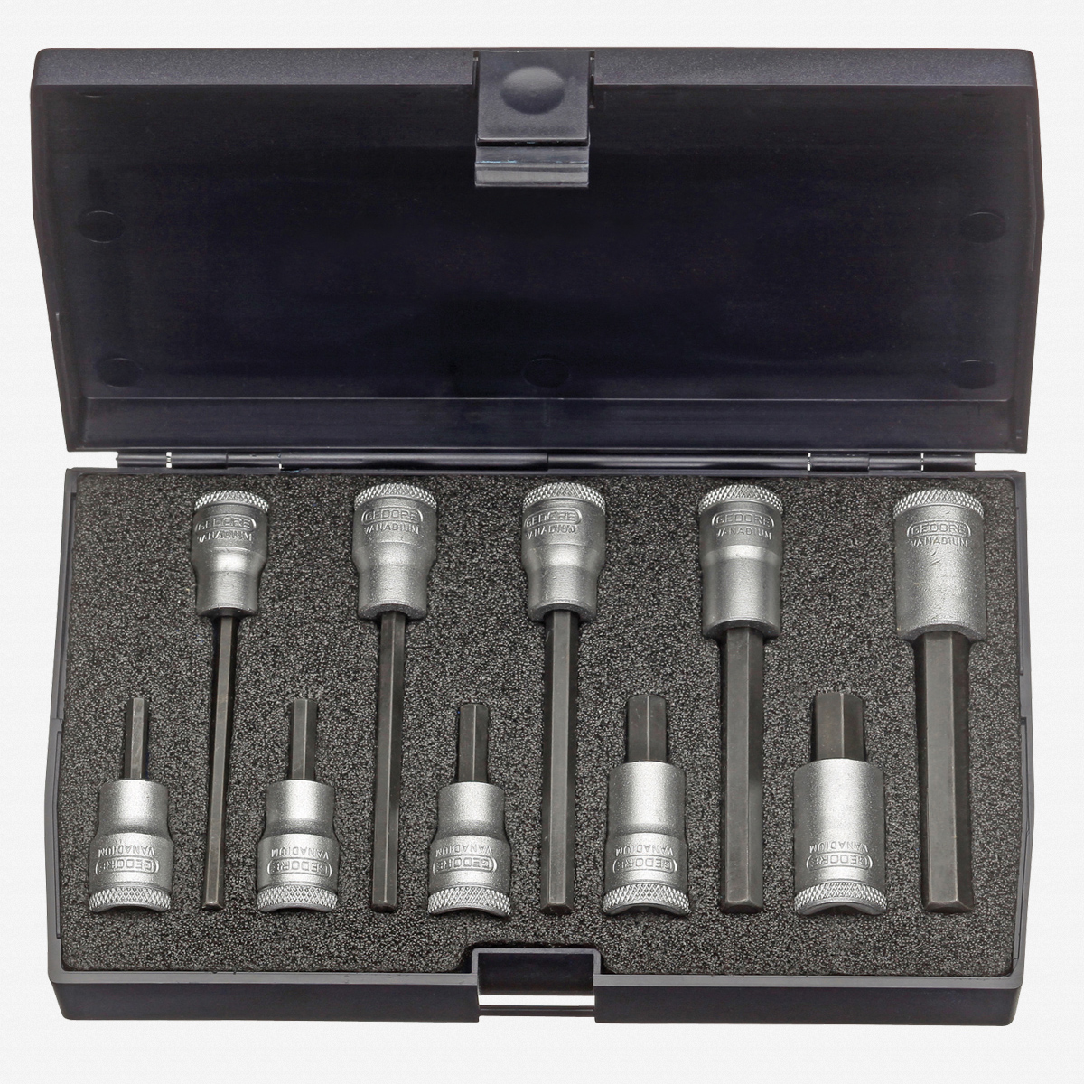 Gedore 1509918 IN 30 LKM Screwdriver bit socket set 3/8" 10 pcs inhex