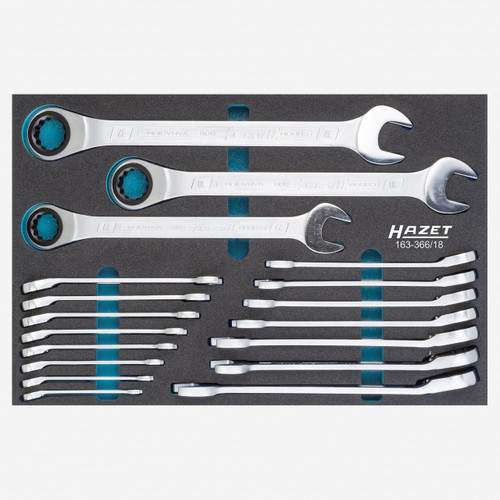 / 1/ x 385//12 Hazet Ratchet Ring Spanner Set/