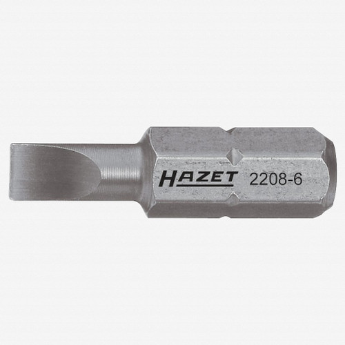 Hazet 2208-9 1.0 x 6.0 x 25 mm Slotted Bit, 1/4