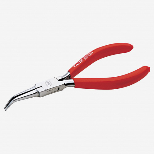 NWS 5.75" Bent Needle Nose Pliers 45 Degree MicroFinish Plastic Grip