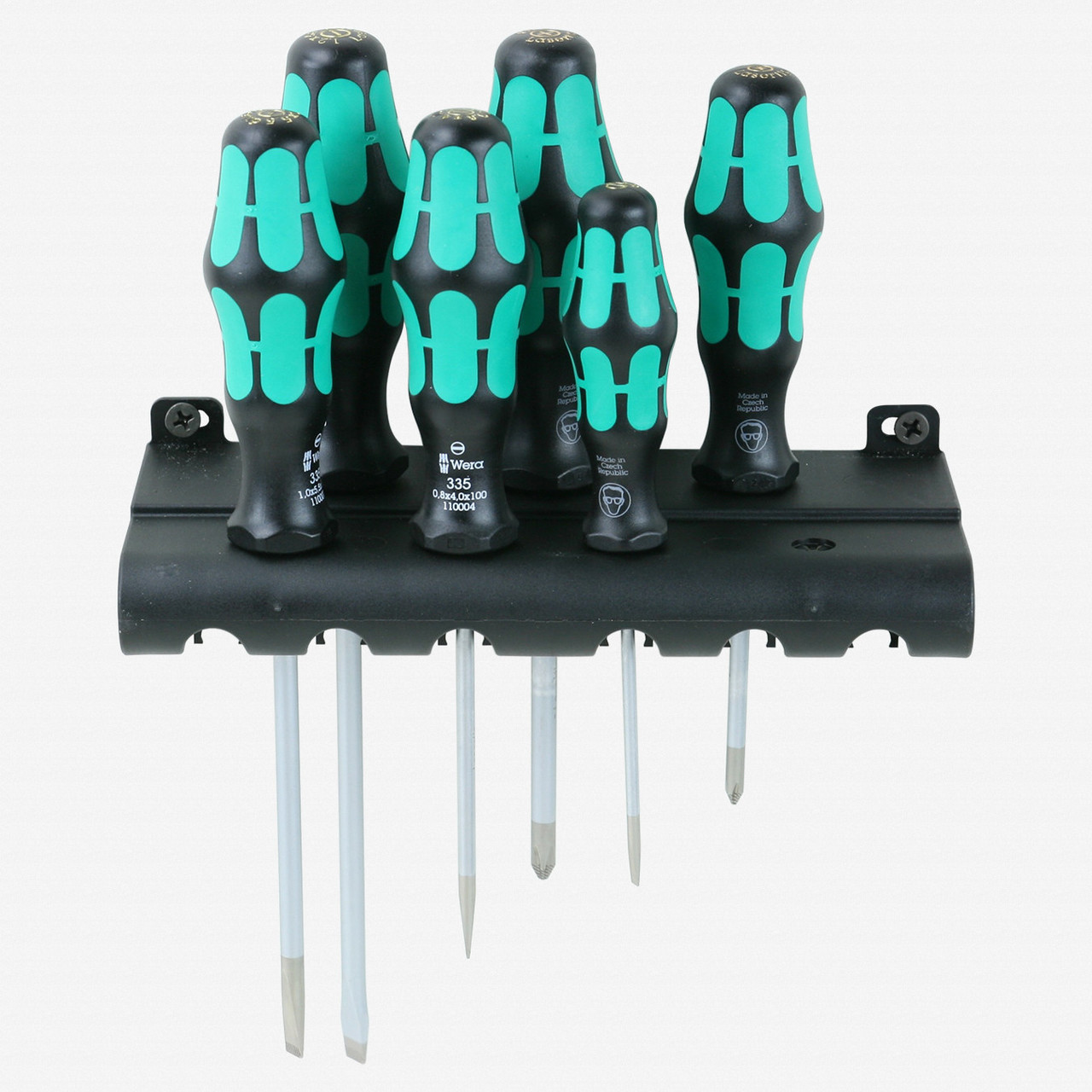 Wera 05024410001 Kraftform Plus 977//6 Torx Screwdriver Set and Rack 6-Piece