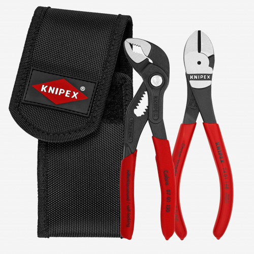 Knipex Mini Pliers Belt Pouch Set, Pieces Cobra and Diagonal