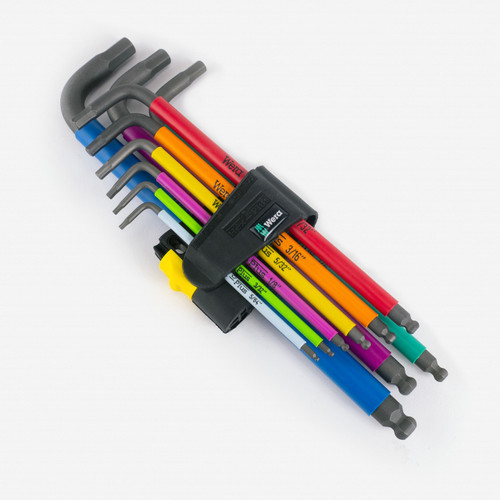 Multicolor Hex + Ball End Hex SAE L-key Clip Set