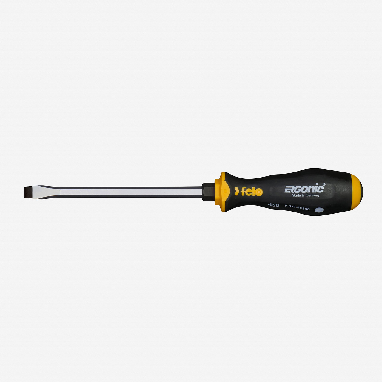 Felo Ergonic with Striking Cap Slotted Screwdriver, 9.0 x 150 mm - Picture 1 of 1