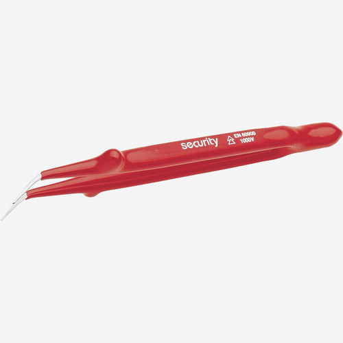 NWS Insulated 1000V Precision Tweezers with Angled Tips, 6.1"