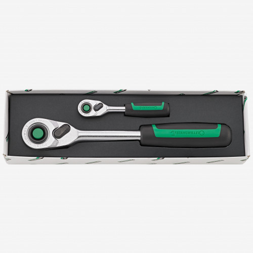 Stahlwille 415QR/512QR QuickRelease Fine Tooth Ratchet Set, 1/4