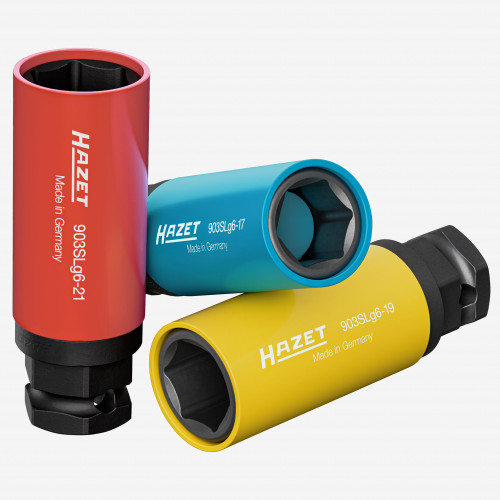 Hazet 903SLg6/3 Outside Hex Impact Socket Set, Metric 17 - 21 mm