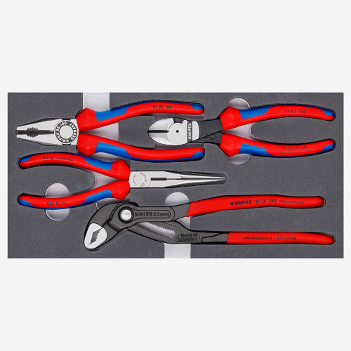 Knipex Basic Pliers Set in Foam Tray, 4 Pieces | Knipex at KC Tool