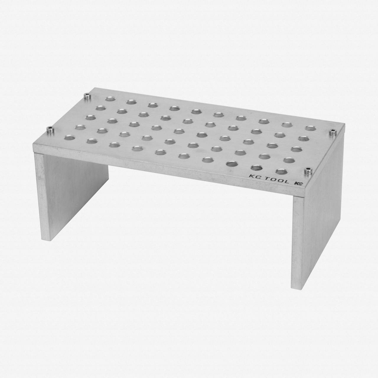 KC Tool Aluminum Bench Top Stand for Precision Tools - 50 Holes, Tumbled Finish - Bild 1 von 2