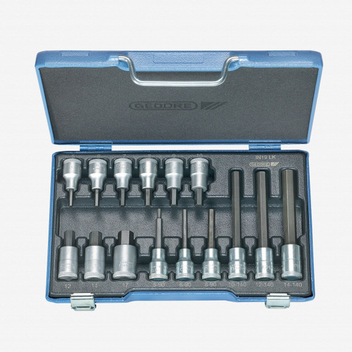 Gedore 6129360 IN 19 LKM Screwdriver bit socket set 1/2 15 pcs in