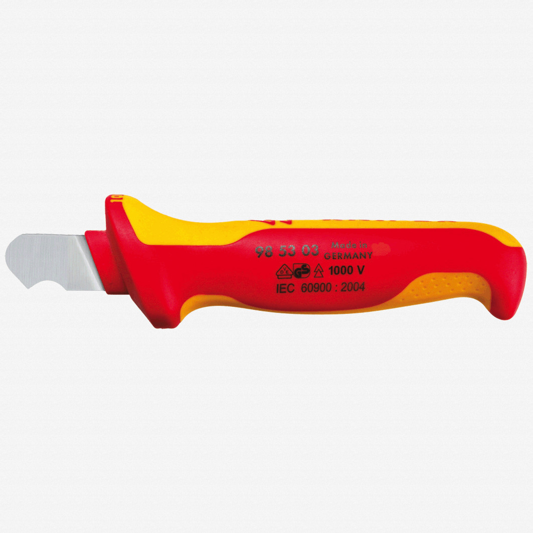 Knipex isoliertes Demontagemesser - massive, feststehende Hakenklinge - Bild 1 von 1