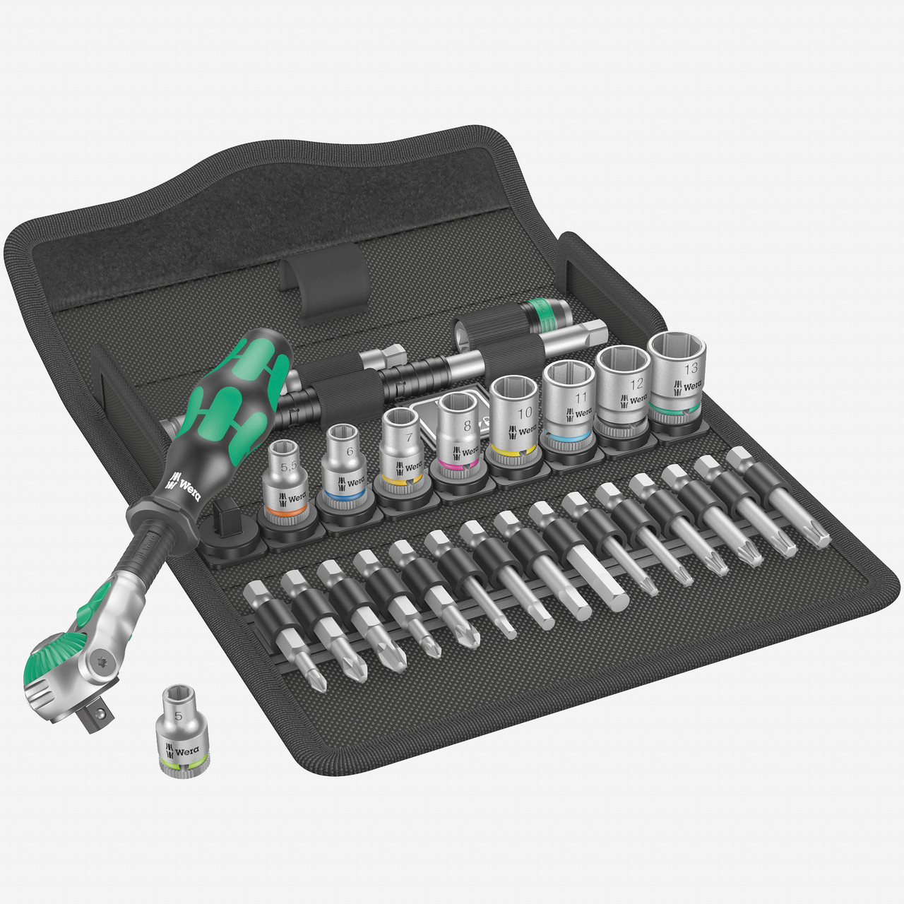 Wera 004016 Zyklop Speed-Knarre 1/4" Antrieb metrisch Satz - Bild 1 von 1