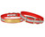 The Warner Sporting reflective dayglo collar for dogs in red with engraved brass tag.