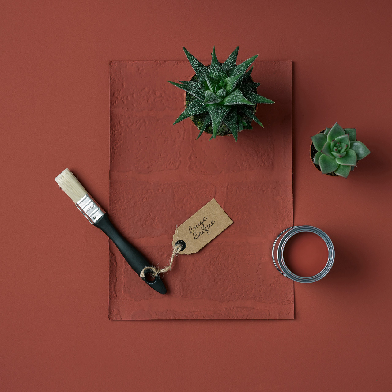 Peinture pour Boiseries + Armoires de Salle de Bains Rouge Brique Finition Rouge Brillante