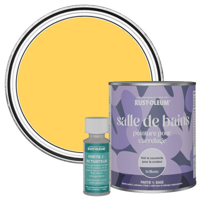 Peinture pour Carrelage de Salle de Bain, Finition Brillante - Gelée de Citron 750ml