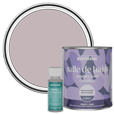 Peinture pour Carrelage de Salle de Bain, Finition Brillante - Lilas 750ml