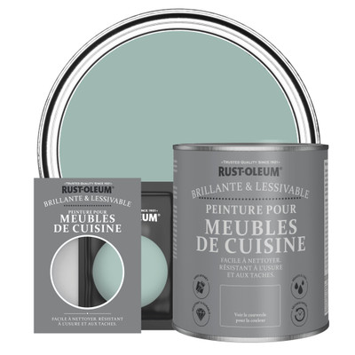 Peinture pour Meubles de Cuisine, Finition Brillante - Bleu littoral