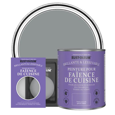 Peinture pour Faïence de Cuisine, Finition Brillante - Anthracite Moyen