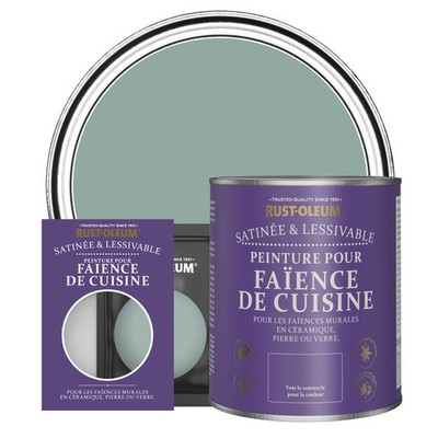 Peinture pour Faïence de Cuisine, Finition Satinée - Bleu Gris