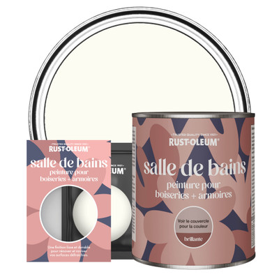 Peinture pour Boiseries & Armoires de Salle de Bains, Finition Brillante - Porcelaine