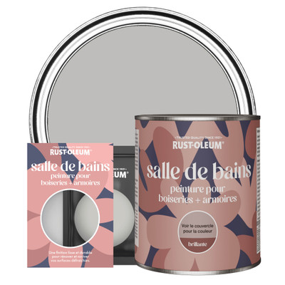 Peinture pour Boiseries & Armoires de Salle de Bains, Finition Brillante - Silex