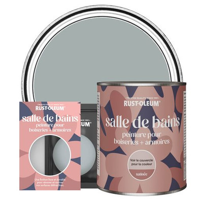 Peinture pour Boiseries & Armoires de Salle de Bains, Finition Satinée - Gris Minéral