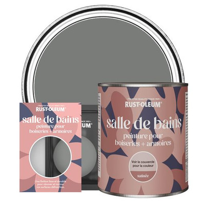 Peinture pour Boiseries & Armoires de Salle de Bains, Finition Satinée - Gris Ombre