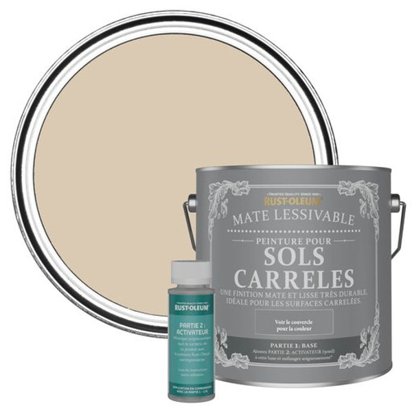 Peinture pour Sols Carrelés Mate Lessivable - Argile Chaude