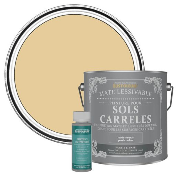 Peinture pour Sols Carrelés Mate Lessivable - Tempête de Sable