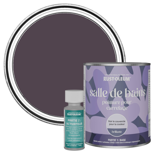 Peinture pour Carrelage de Salle de Bain, Finition Brillante - Jus de raisin 750ml