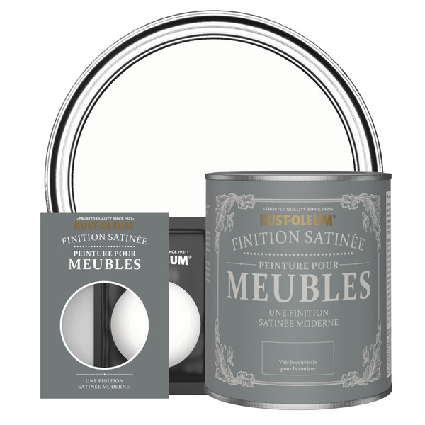 Peinture pour Meubles Finition Satinée - Craie Blanche