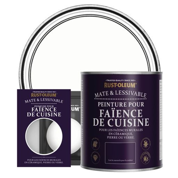 Peinture pour Faïence de Cuisine, Finition Mate - Craie Blanche