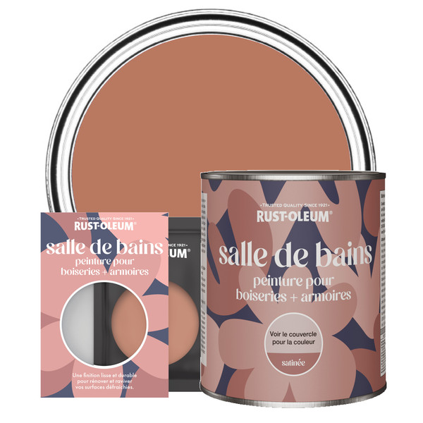 Peinture pour Boiseries & Armoires de Salle de Bains, Finition Satinée - Sienne