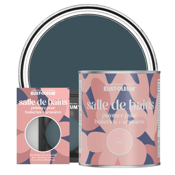 Peinture pour Boiseries & Armoires de Salle de Bains, Finition Mate - Bleu du Soir