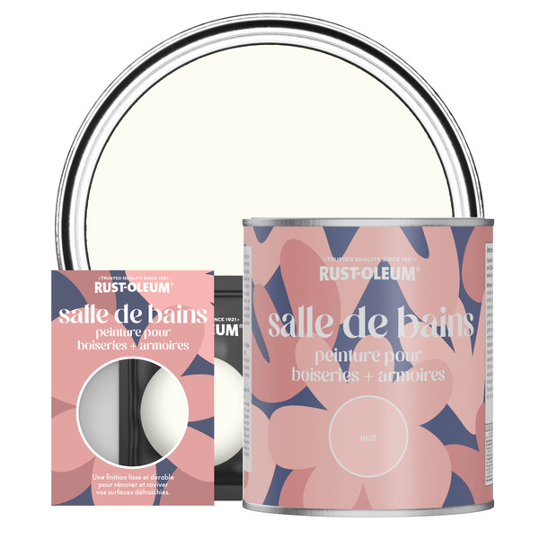 Peinture pour Boiseries & Armoires de Salle de Bains, Finition Mate - Porcelaine